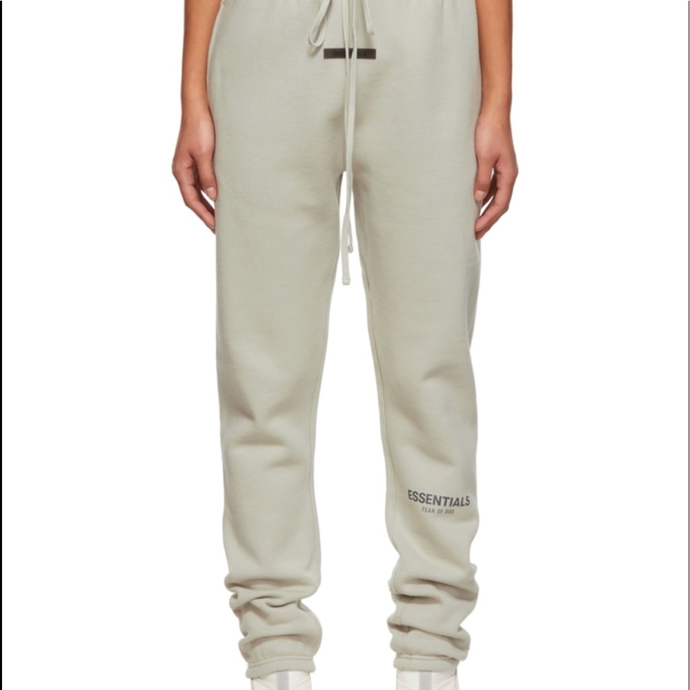 ✅ NWT Fear of God UNISEX Essentials Exclusive Green Fleece Lounge Pants